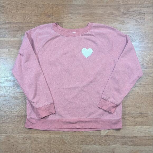 Old Navy Sweaters - Old Navy Pink Heart Crewneck Sweatshirt XL
